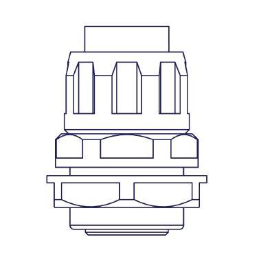 ETQRGS40G Raccordo girevole Guaina diametro 40mm Scatola GAS 1+1/2 di pollice product photo Photo 01 3XL