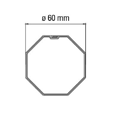 ADATTATORE TUBO OTTAGONALE 60 SCANALATO product photo Photo 01 3XL