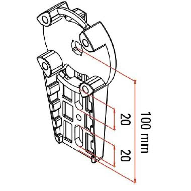 SUPPORTO X FIANCHI REGOLABILE IN PLAST. product photo Photo 01 3XL