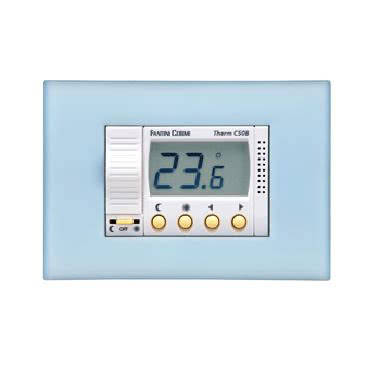 Termostato Ambiente da Incasso con Display, 2 Temperature, Bianco product photo Photo 01 3XL