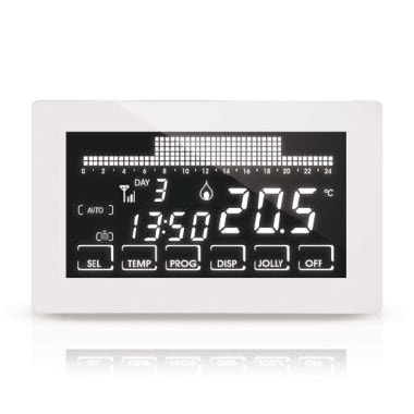 Cronotermostato Settimanale Ultrapiatto e Touch Screen, a 230 V-50 Hz, Bianco product photo Photo 02 3XL