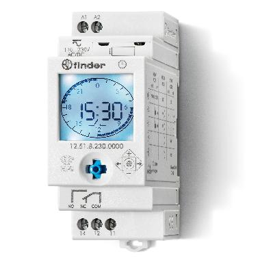 Interruttore orario, Analogico/digitale, programmazione giornaliera/settimanale con NFC, larghezza 35 mm 1CO 30min product photo Photo 01 3XL