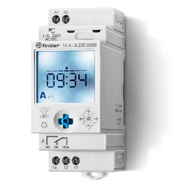 Interruttore orario digitale, Settimanale, programmazione con NFC, larghezza 35 mm 1CO product photo Photo 01 3XL