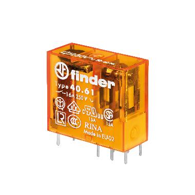 Mini rel&egrave; per circuito stampato ed a innesto 16 A product photo Photo 01 3XL