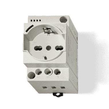 Presa elettrica da quadro Schuko + Bipasso con LED product photo Photo 01 3XL