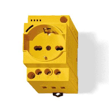 Presa elettrica da quadro Schuko + Bipasso con LED product photo Photo 01 3XL