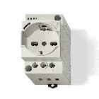 Presa elettrica da quadro Schuko + Bipasso con LED product photo