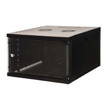 Quadro CLOUD, ispezionabile lateralmente, 540x450x350mm 6U, porta a vetro, colore nero product photo