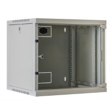 Quadro CLOUD, ispezionabile lateralmente, 540x450x485mm 9U, porta a vetro, colore grigio product photo