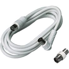 Prolunga lineare 3m TV spina diritta e presa a squadra &Oslash;9,5mm, colore bianco product photo