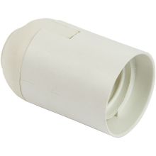 Portalampada E27 liscia, colore bianco product photo