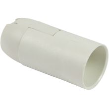 Portalampada E14 liscia, colore bianco product photo