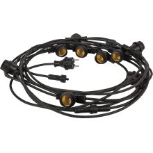 Luminaria prolungabile 10m H05RN-F con 10 portalampade E27, colore nero product photo