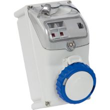 Presa da parete interbloccata 2P+T 16A 230V 6h, IP67, con portafusibili product photo