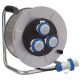 Avvolgicavo 30m 3G2,5 H07RN-F, 3 prese CEE, con disgiuntore, IP55, zincato product photo Photo 01 2XS