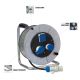 Avvolgicavo 30m 3G2,5 H07RN-F, 2 prese CEE+1P40, con disgiuntore, IP44, zincato product photo Photo 02 2XS