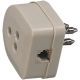 Spina 3 poli con presa e plug RJ11, colore avorio product photo Photo 01 2XS