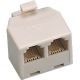 Spina/presa 2 linee in 1 plug RJ11, colore avorio product photo Photo 01 2XS
