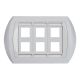 Placca 6 uscite aggancio KEYSTONE, colore bianco product photo Photo 01 2XS