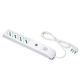 Multipresa 1,5m 3G1 S17 4P40+2USB, con interruttore, colore bianco product photo Photo 01 2XS