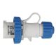 Spina mobile 2P+T 16A 230V 6h, IP67 cablaggio rapido product photo Photo 04 2XS