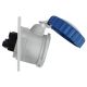 Presa da incasso inclinata 2P+T 16A 230V 6h, IP67 product photo Photo 03 2XS
