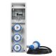 Quadro ULISSE 150 ASC IP65 3 prese CEE, 2 protezioni, con cavo, 3kW product photo Photo 02 2XS