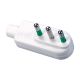Spina S11 2P+T 10A a squadra smontabile ribassata, colore bianco product photo Photo 01 2XS