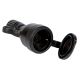 Presa PDE 2P+T 16A HI-PRO IP44 con coperchio in gomma, colore nero product photo Photo 01 2XS