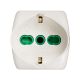 Adattatore da S17 a 2P17/11+1P40 VERTICAL SYSTEM, colore bianco product photo Photo 02 2XS