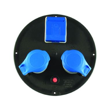Disco Ø205, 2 prese CEE 230V+1P40, con disgiuntore, IP44, colore nero product photo Photo 01 3XL