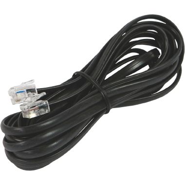 Prolunga lineare 3m telefonico 4 conduttori con plug RJ11, colore nero product photo Photo 01 3XL