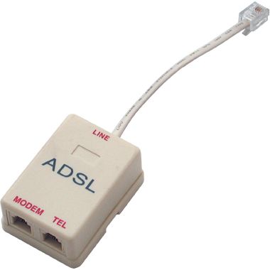 Commutatore ADSL 2 plug RJ11, colore avorio product photo Photo 01 3XL
