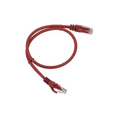 Cavo 0,5m RJ45 U/UTP cat.6, colore rosso product photo Photo 01 3XL