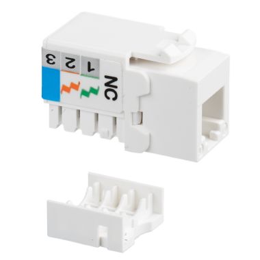 Presa RJ12 UTP 90° cat.3, colore bianco product photo Photo 01 3XL