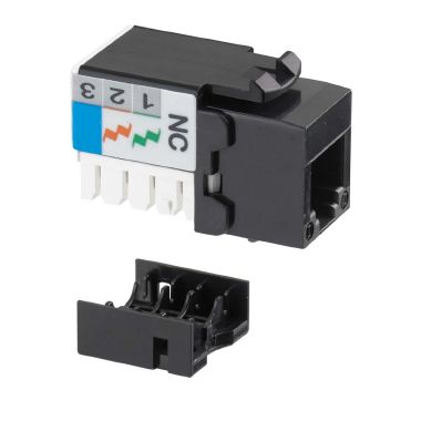 Presa RJ12 UTP 90° cat.3, colore nero product photo Photo 01 3XL