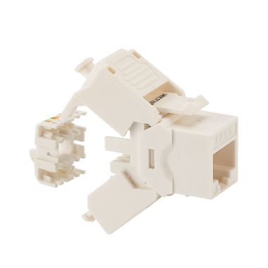 Presa RJ45 UTP 180° cat.6 TOOLLESS, colore bianco product photo Photo 01 3XL