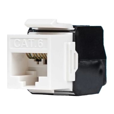 Presa RJ45 UTP 180° cat.6 TOOLLESS, colore bianco product photo Photo 03 3XL