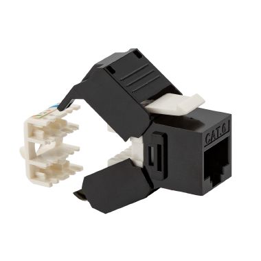 Presa RJ45 UTP 180&deg; cat.6 TOOLLESS, colore nero product photo Photo 01 3XL