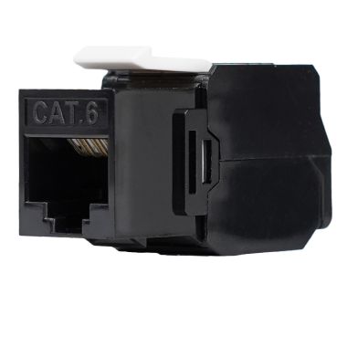 Presa RJ45 UTP 180&deg; cat.6 TOOLLESS, colore nero product photo Photo 03 3XL
