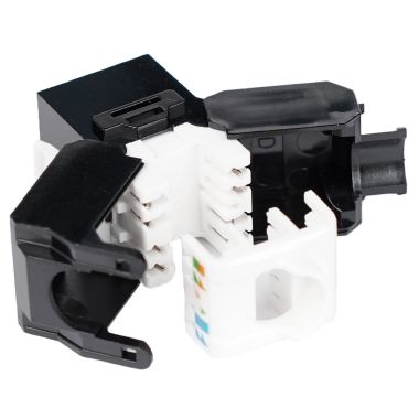Presa RJ45 UTP 180&deg; cat.6 TOOLLESS, colore nero product photo Photo 05 3XL