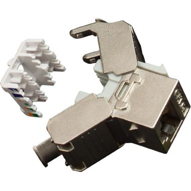 Presa RJ45 FTP 180° cat.6A, colore grigio product photo Photo 01 3XL