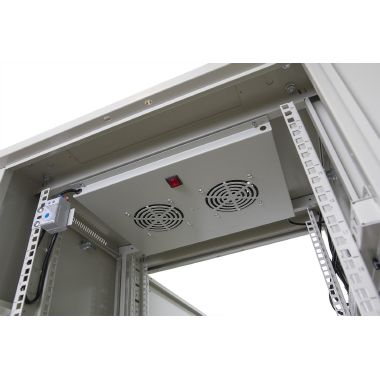 Armadio STANDARD 600x600x1166mm 22U, porta a vetro, colore grigio product photo Photo 02 3XL