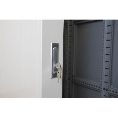 Armadio STANDARD 800x800x2055mm 42U, porta a vetro, colore grigio product photo Photo 02 3XL