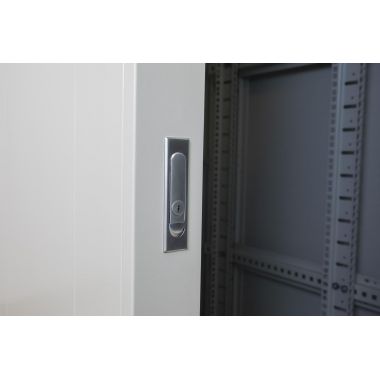 Armadio STANDARD 800x800x2055mm 42U, porta a vetro, colore grigio product photo Photo 03 3XL