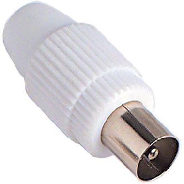 Spina TV diritta Ø9,5mm, colore bianco product photo Photo 01 3XL