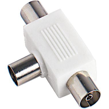 Adattatore induttivo schermato da spina Ø9,5mm a 2 prese Ø9,5mm, colore bianco product photo Photo 01 3XL