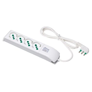 Multipresa 3m 3G1 S17 4P40, con interruttore, colore bianco product photo Photo 01 3XL
