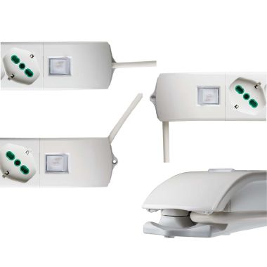 Multipresa 3m 3G1 S17 4P40, con interruttore, colore bianco product photo Photo 03 3XL