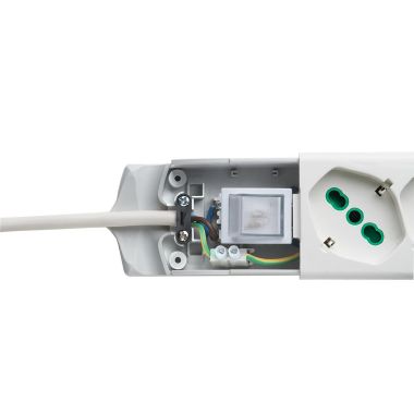Multipresa 1,5m 3G1 S17 6P40, con interruttore, colore bianco product photo Photo 06 3XL